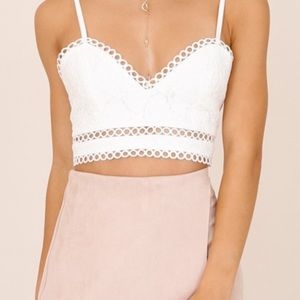 White crop top
